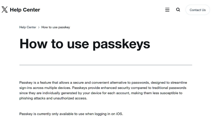 云城苹果维修店铺分享iOS用户如何通过通行密钥(Passkey)登录 
