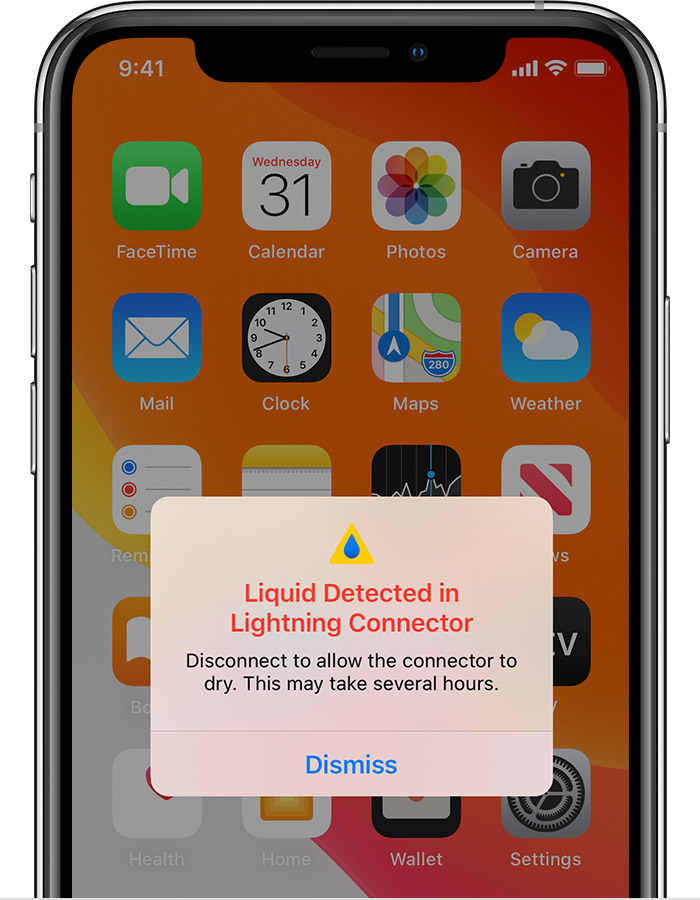 云城苹果手机维修分享iPhone 12 在充电时出现 “闪电接口检测到液体”的提示怎么办 